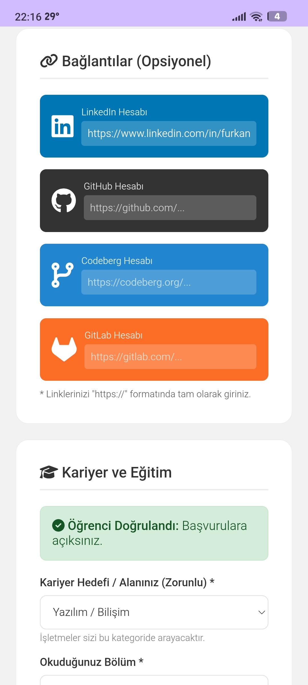 Stajyerim ekran görüntüsü 1