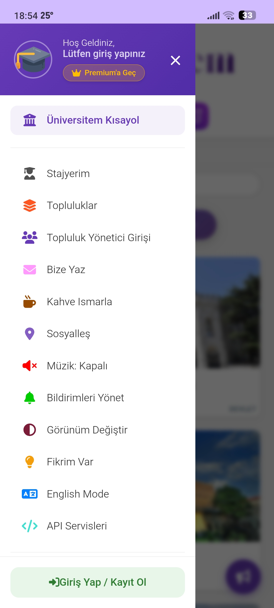 Üniversitem ekran görüntüsü 3